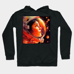 We Are Floating In Space - 34 - Sci-Fi Inspired Retro Artwork Hoodie